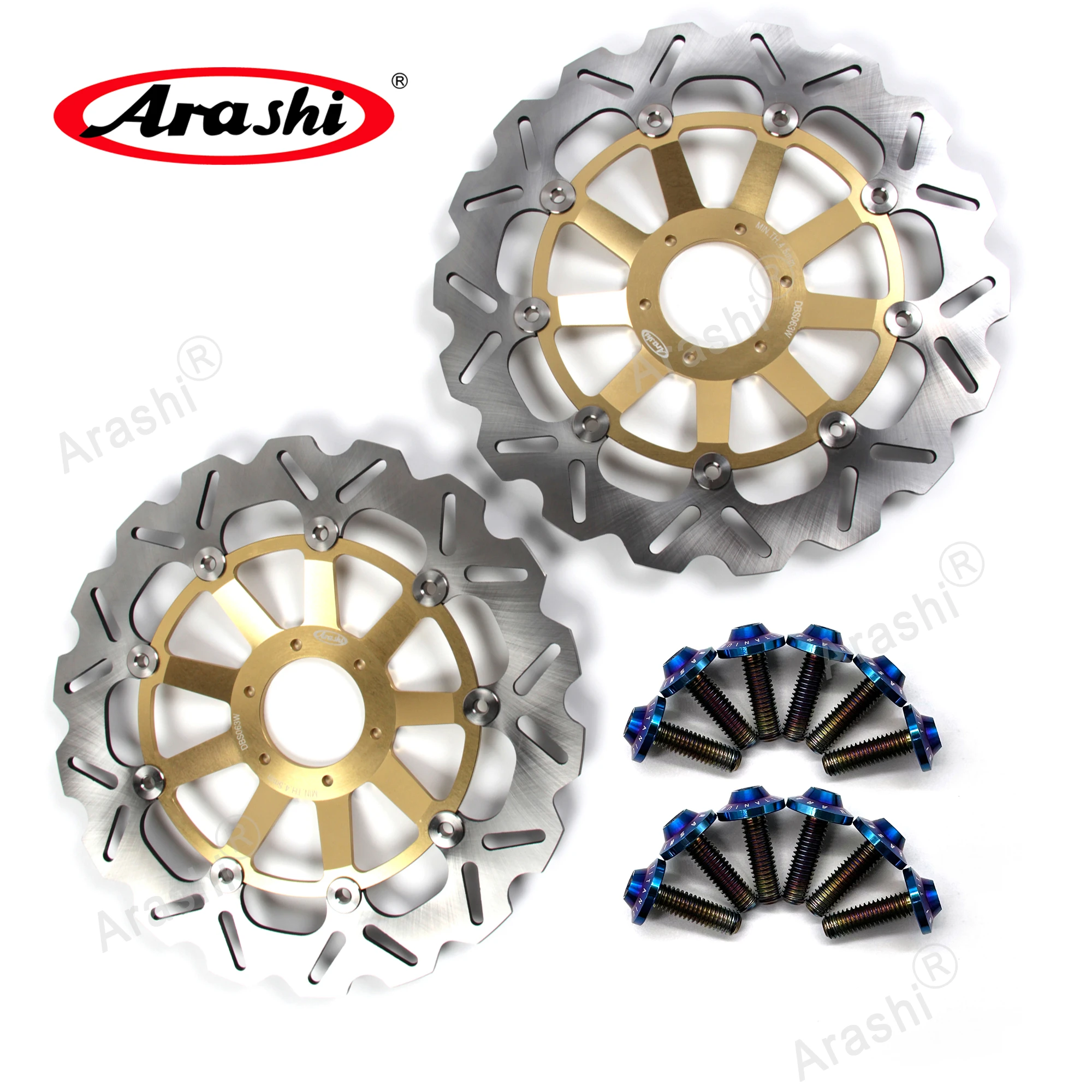 Para Honda CBR900RR CBR919RR 1998-1999 CB1300 1999-2000 CB1284 X4 1997-1999 310mm Arashi disco de freno de disco de Rotor delantero + tornillo de perno