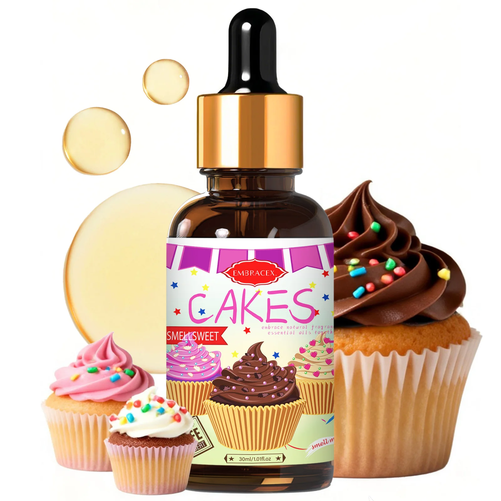 30ml Kuchen-Duftöl für Autozubehör, für Diffusoren, DIY-Projekte, Kerzenherstellung, Geschenk für Freunde, Warmer Duft, Aromatherapie