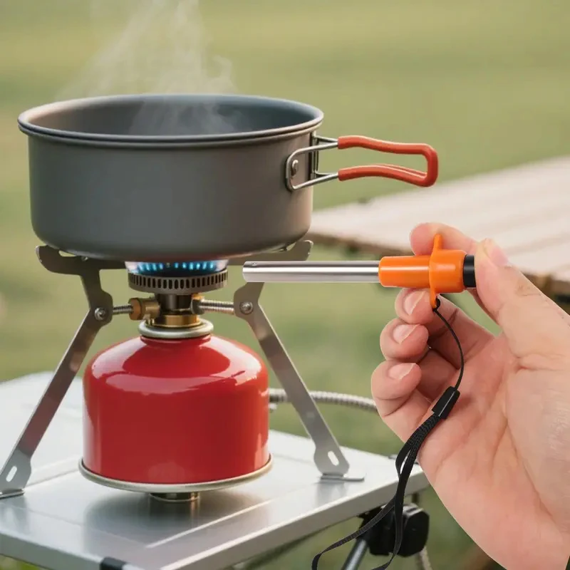 Pandatour 1/2-Piece Outdoor Camping Mini Electric Lighter Kitchen Household Stove Igniter Stainless Steel BBQ Piezo One-Click Ig