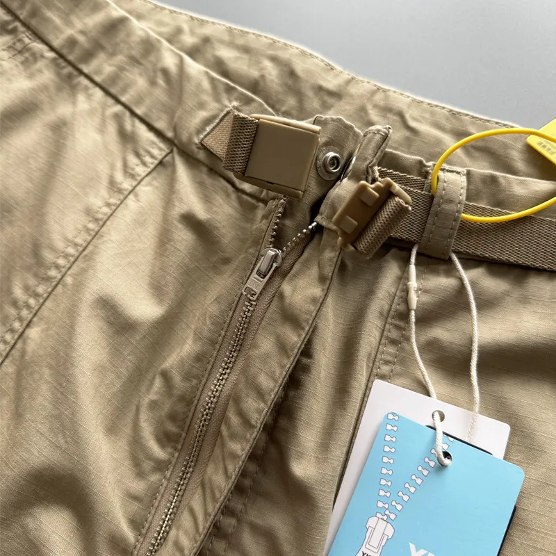 2026 Spring Summer Thin Grid Pattern 100% Cotton Washed Pants for Men Japanese-style Slightly Loose Tapered Casual Trousers