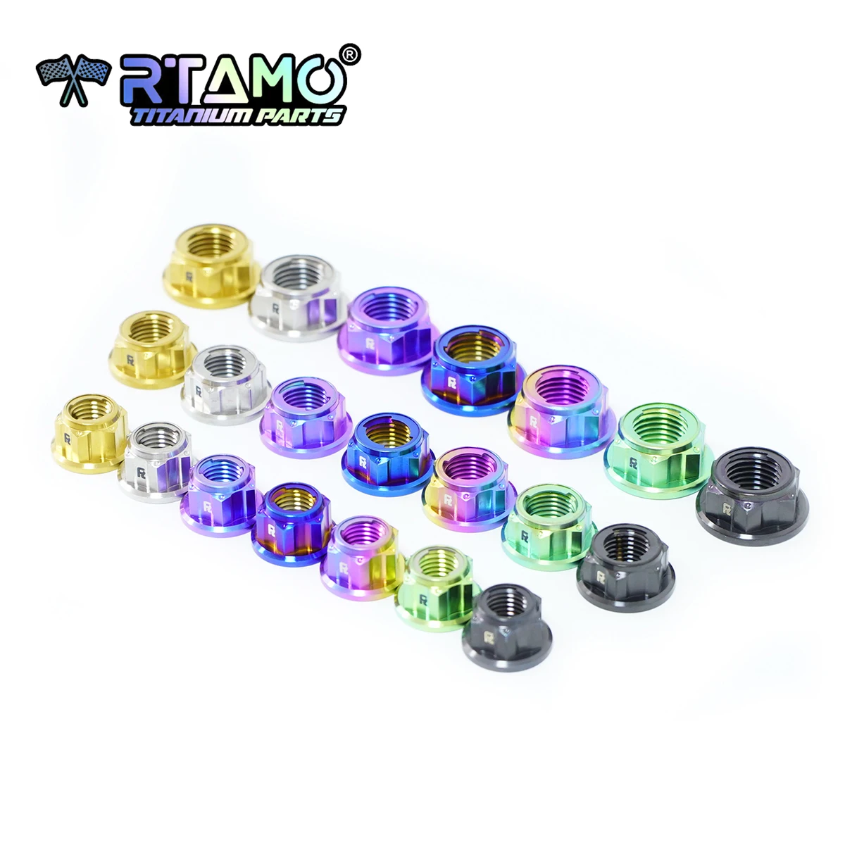RTAMO Gr5 Titanmutter M10 M12 M14 M16 Metallverriegelung Ausgefallene Mutter Motorrad Achsbolzenmutter (1 Stück) – Detail 3
