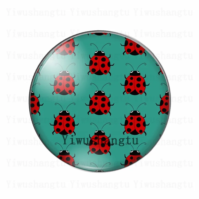 Cabochon beetle group painting animal  12mm/20mm/25mm/30mm Round photo glass cabochon demo flat back Making findings