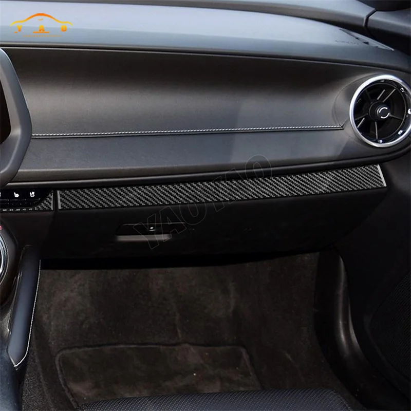 Carbon Fiber Car Instrument Console Decorative Strip Sticker Trim Cover For Chevrolet Camaro 2017-2022 Interior Accessories