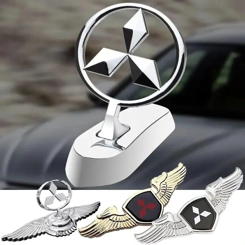 

Metal Chromed Car Front Hood Emblem Badge Sticker for Mitsubishi ASX Lancer Cordia Pajero Outlander Eclipse Galant Mirage L200