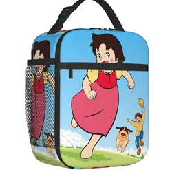 Happy Heidi avec Peter Portable Lunch Box, Sac isotherme étanche, Refroidisseur de montagne des Alpes de dessin animé, Nourriture thermique, Travail de bureau