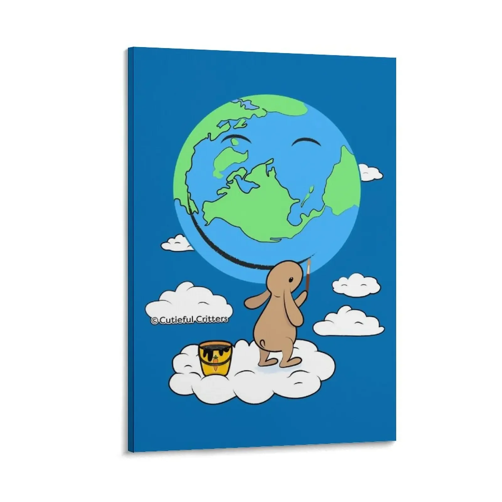 

Bunnies Make the World a Better Place Canvas Painting luxury home decor Home decoration