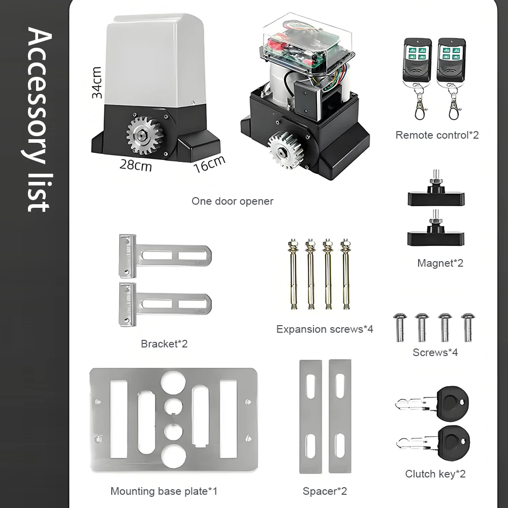 Abridor de puerta eléctrico, Motor de puerta corredera, Motor de puerta automática, Control remoto eléctrico, abridor de puerta, puerta corredera lineal