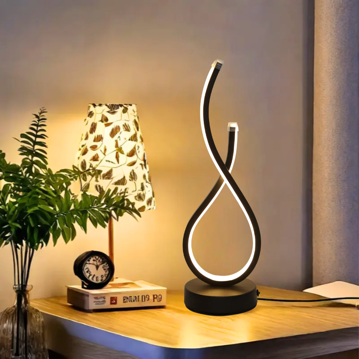 Lámpara de mesa LED de estilo moderno con atenuación de tres colores y fuente de alimentación USB: la opción perfecta para la decoración del hogar