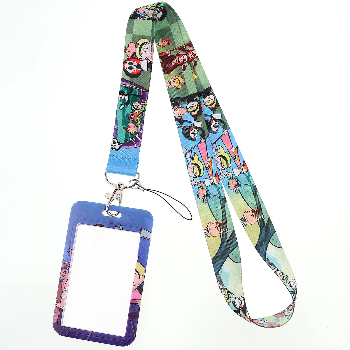 Cartoon Office ID Card Holder Cute Neck Strap Lanyards Phone USB Badge Holder Card Cover Key Chain Accessories Gifts for Kids