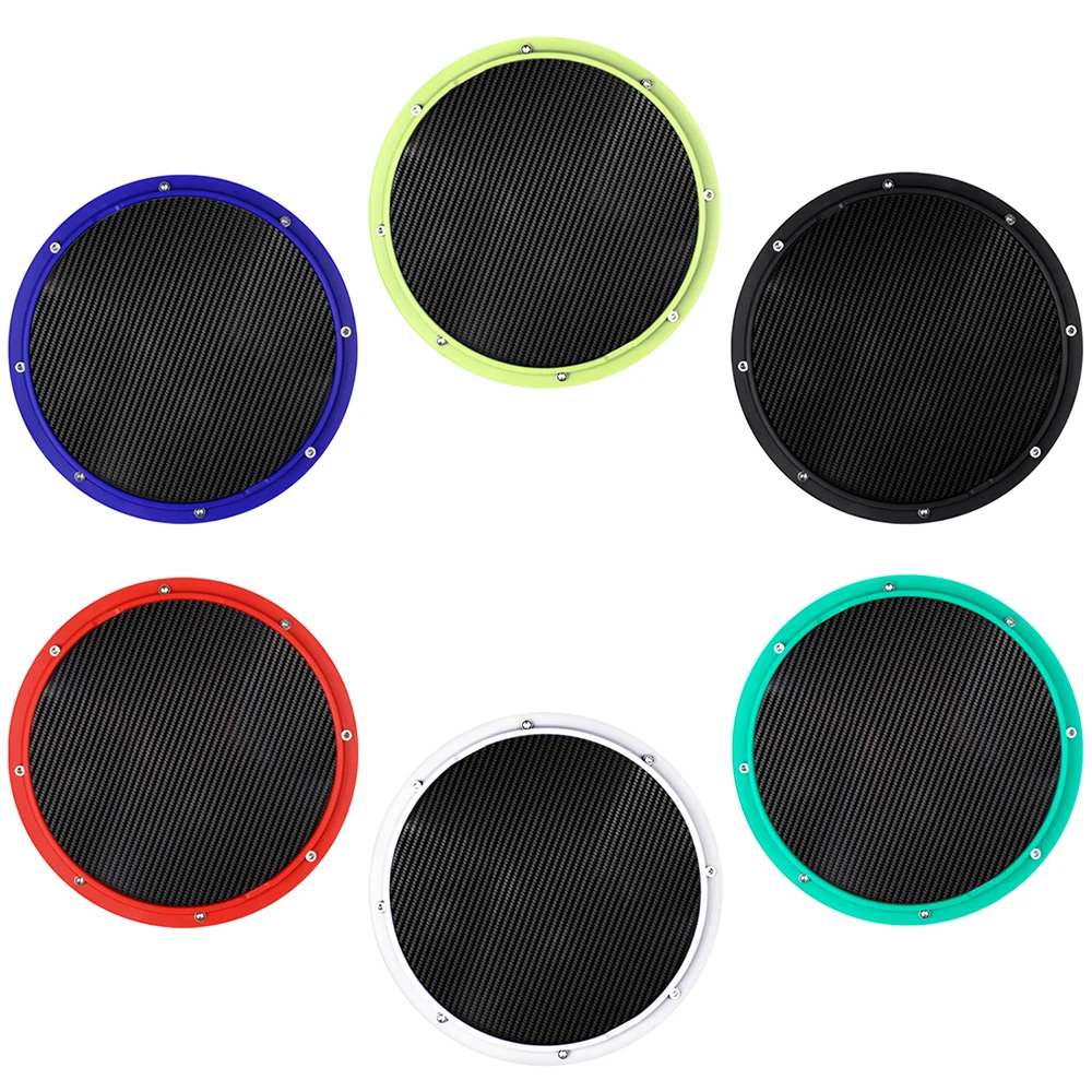 Carbon Fiber Dumb Drum Practice Pad 10-Inch Metronome Mute Noise Reduction Starter Gift for Beginners Multiple Color Options