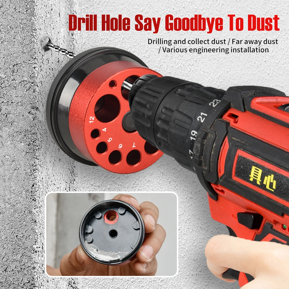 Electric Hammer Drill Dust Cover Collector Tools Aluminum Alloy Multi-aperture Dust Collector Tools Dust Collector Tools