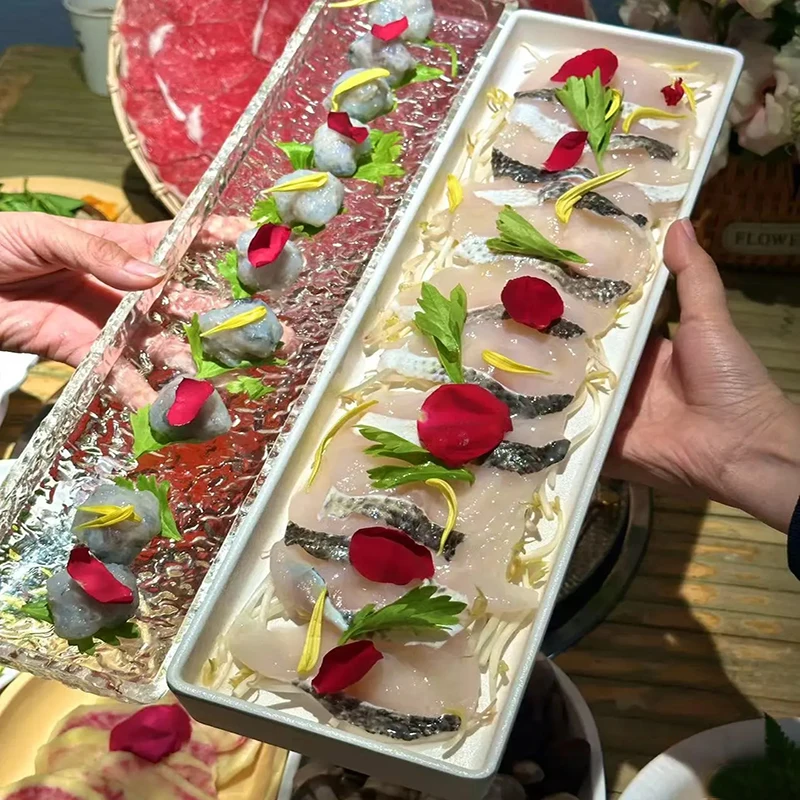 

Тарелка из формальдегидной смолы Wild Mountain Sle Long Strip Beef Hotpot Dining Utensils Yunnan Fre Flower Simp Ball, китайская, для использования в ресторанах, для подачи мясных блюд, для приготовления хот-пота...