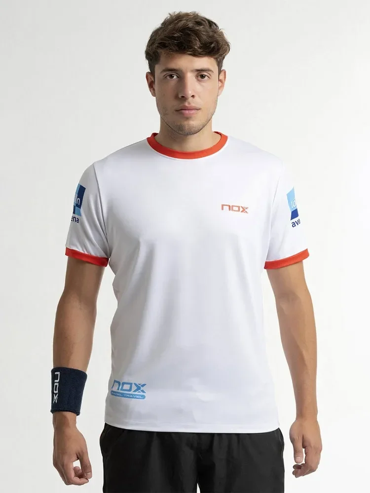 Men's 2024 Cage Tennis T-Shirt Sports Shirt Spanish Top Athlete Padel World Tour Crewneck Short-Sleeved Jersey Breathable