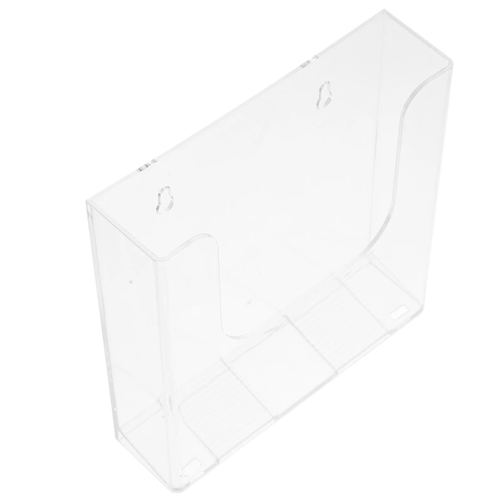 

Folder Magazine Wall-mounted Holder File Rack Office Clear Acrylic Document Brochures