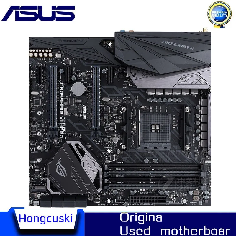 For ASUS ROG CROSSHAIR VI HERO (WI-FI AC) Used original motherboard Socket AM4 DDR4 64GB X370 Desktop Motherboard