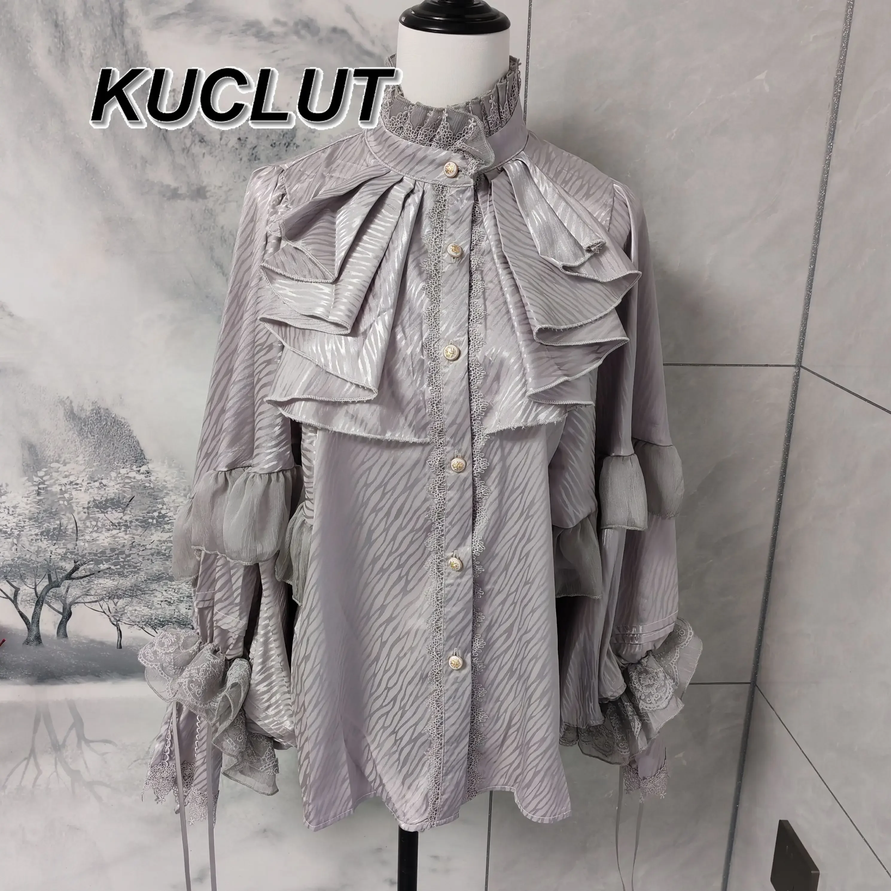 2025 Spring New Dark Lolita Shirt Simple Long Sleeve Loose Casual Shirts Punk Goth Style Y2k Blouse Women's Tops Fashion