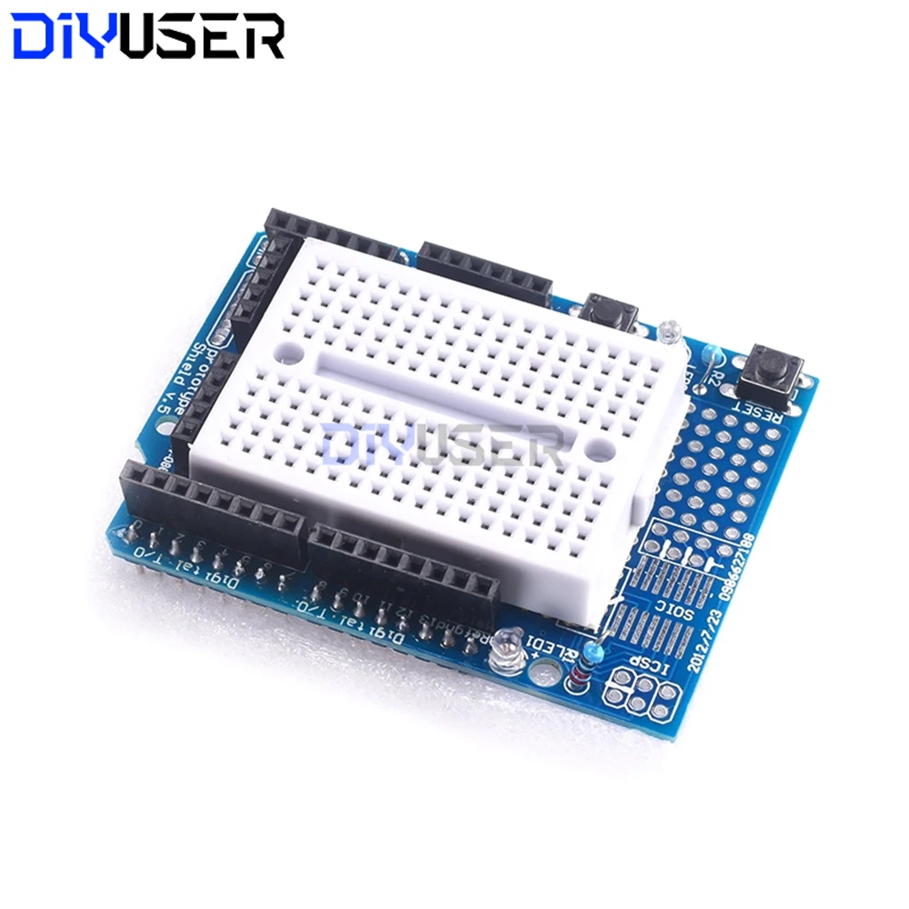 مجموعة لوحة توسيع Arduino UNO Proto Shield مع لوحة تجارب صغيرة SYB-170 لمكونات النموذج الأولي للإلكترونيات DIY