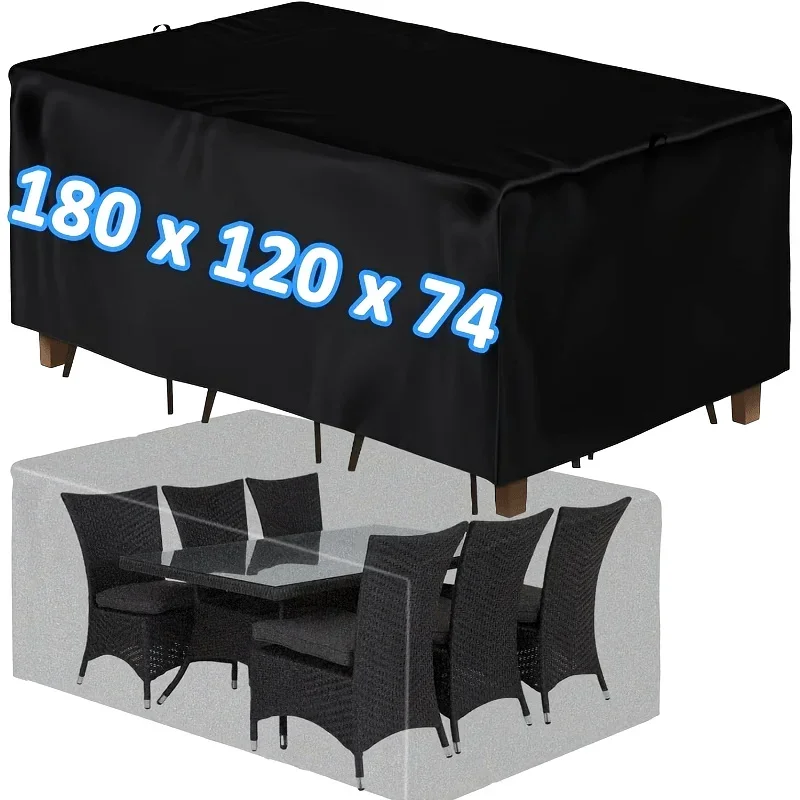 Garden Furniture Cover, 210D Oxford Cloth Protective Cover Is Suitable for Courtyard Table and Chair Combination