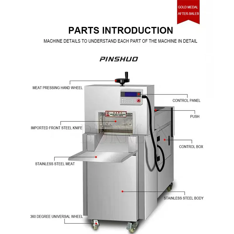Коммерческая автоматическая машина для нарезки рулетов из баранины с ЧПУ, электрическая машина для нарезки мяса говядины, кухонные инструменты