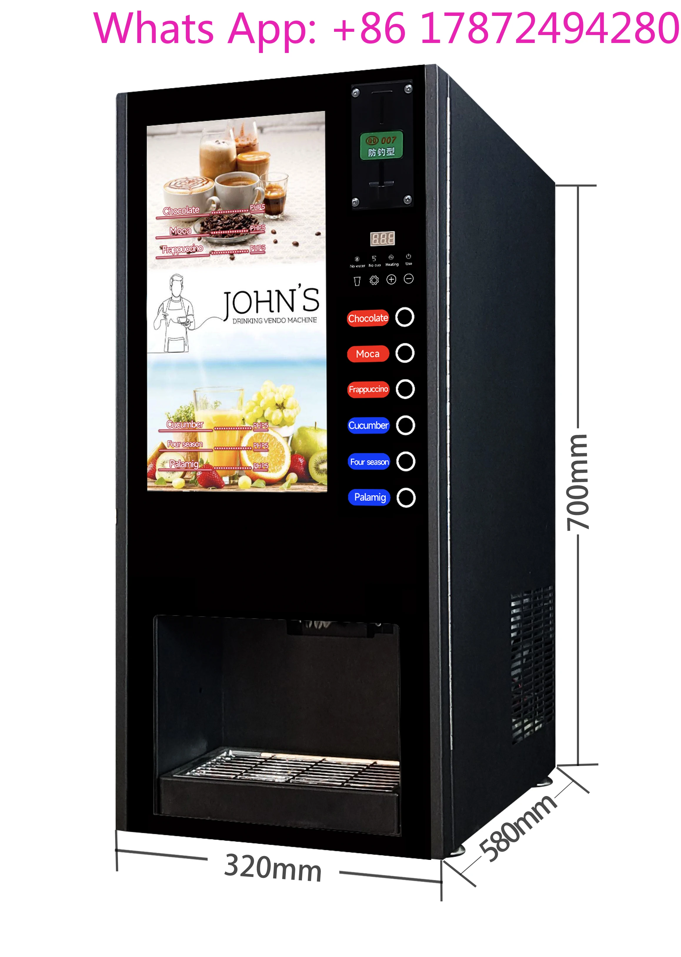 【Best-selling】Coin-operated Instant Coffee Vending Machine Hot Cold Coffee Machine for Commercial Use Fully Automatic