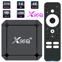 X96Q Android 14 Smart TV Box WIFI6 Fast Streaming TV Box Dual Band 2.4G/5.8GHz WiFi6 Set Top Box 16GB Media Player Android Box