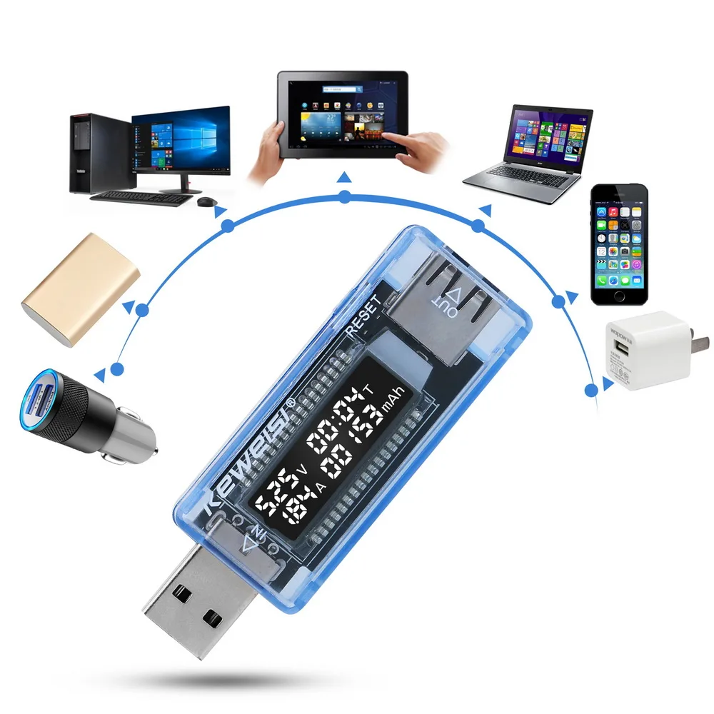 DIYWORK Tester Voltmeter Current Voltage Doctor USB Battery Digital Voltage Ammeter Charger Capacity Tester