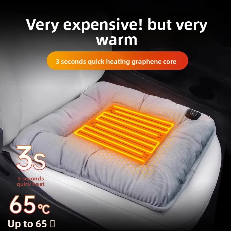 

Usb Car Seat Cushion Plush Seat Cushion with Usb Charging for Car Winter Comfort 3 Temperature Settings Fast Heating for Home