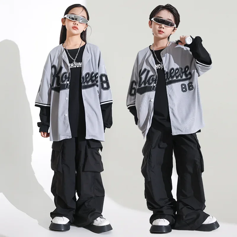 

Girls' Jazz Dance Costume Handsome Japanese Street Dance Performance Costume Set Children's Hiphop Show Stage Trend