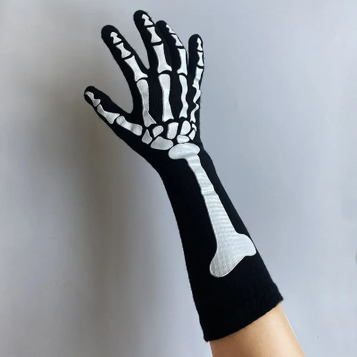 Guantes de esqueleto de Halloween, guantes convexos de viento oscuro para trucos, disfraz de Festival de fantasma de esqueleto