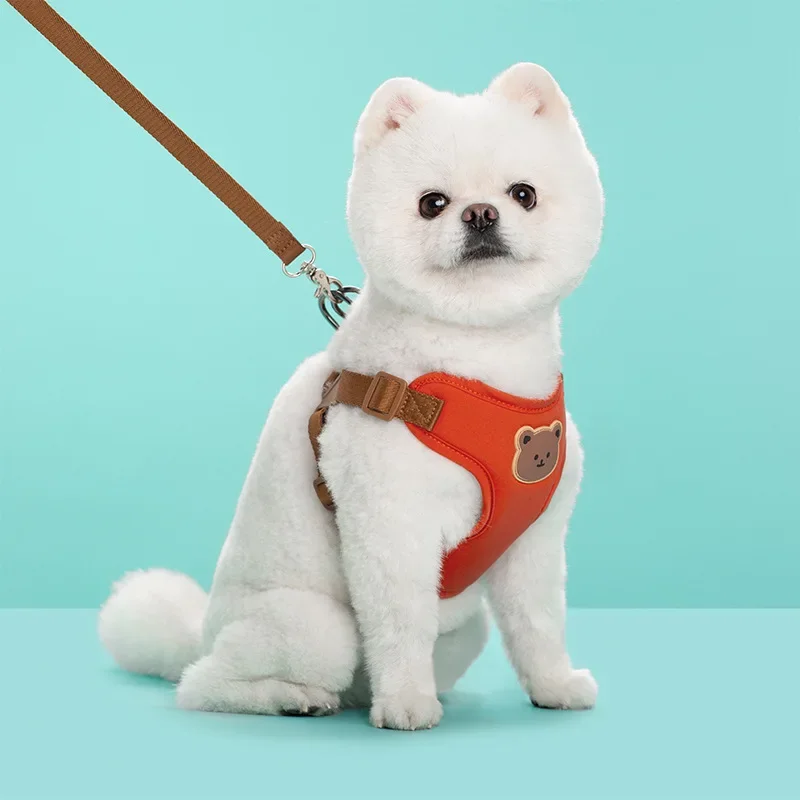 Hundegeschirr-Leinen-Set für kleine und mittelgroße Hunde und Katzen, atmungsaktives Welpen-Brustgeschirr, Französische Bulldogge, Chihuahua-Geschirr, Haustierzubehör – Detail 10