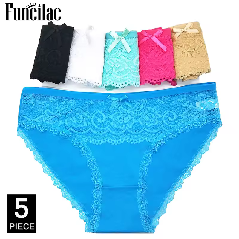 Women's cotton panties Girl Briefs Ms. cotton underwear bikini underwear sexy Ladies Briefs Free shipping 5 Pcs/set - Image 9