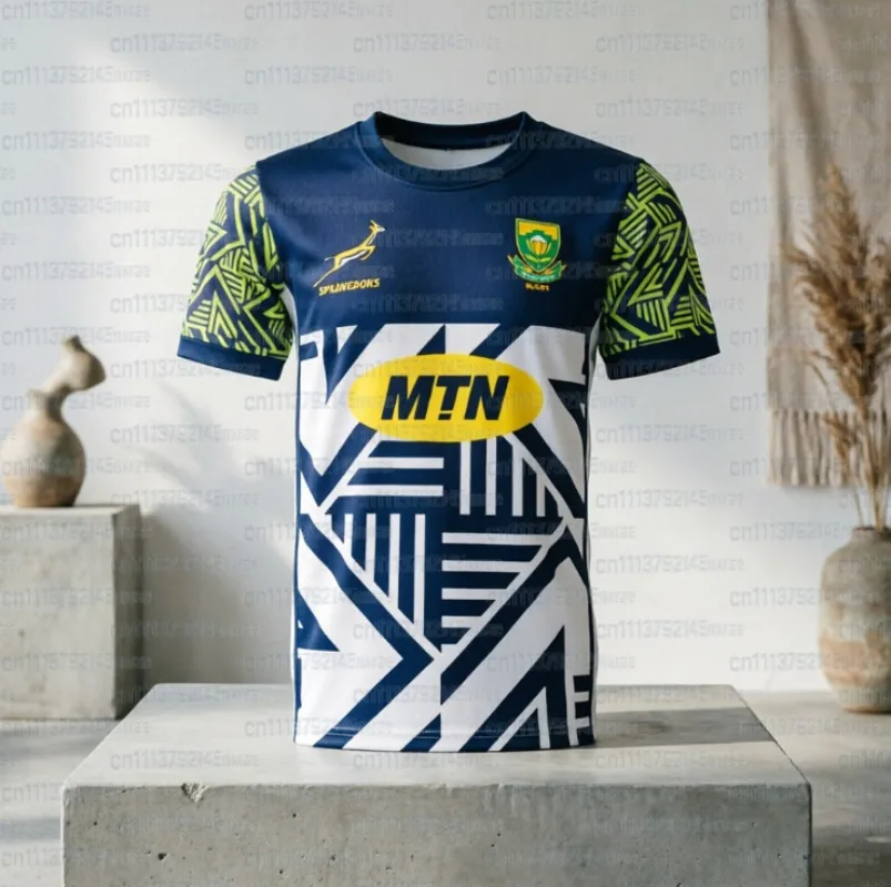 2026 Fashion Breathable Quick-dry South Africa Rugby Jersey T-shirt for Kids and Adults Summer Sports FamilyMatching