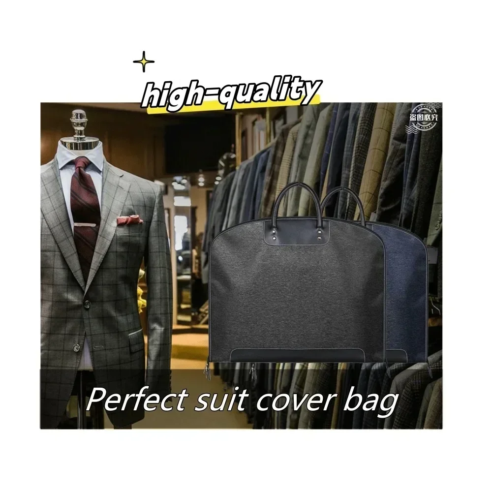 

Perfect Men's Suit Cover Bag with Handle Waterproof Suit Holder for Men Luggage Protective Garment Bag Portable Travel Suit Bag