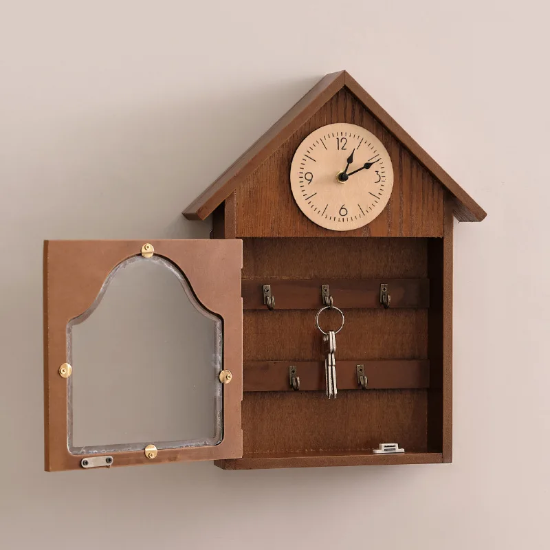 YFY creative entry into the door wall decorative hook non-punching entrance key hook hanger storage wooden storage