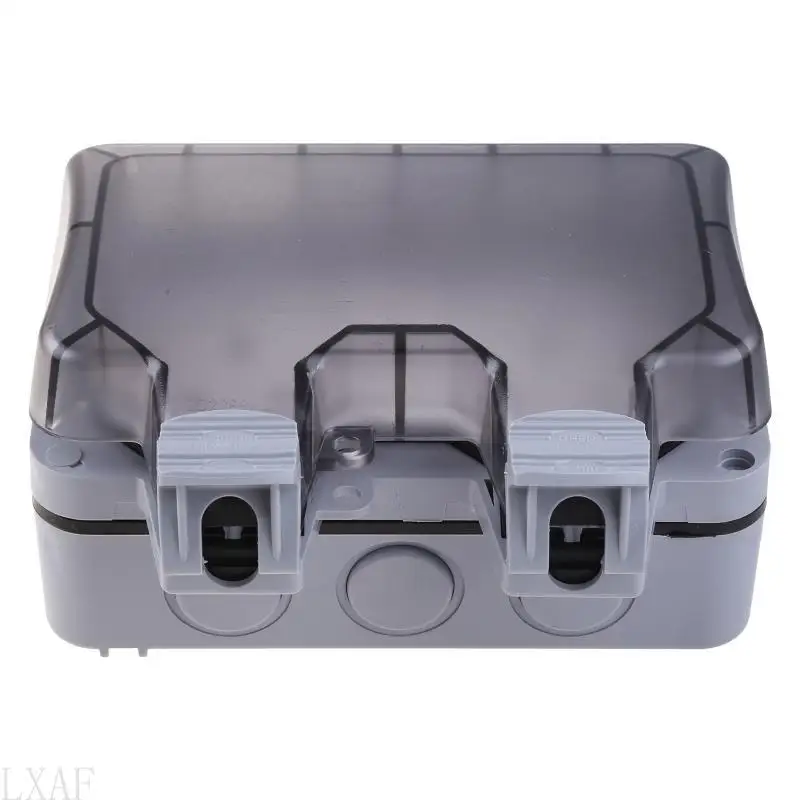 

LXAF Waterproof Garden Power Outlet UK/EU Plug Electrical Wall Socket Outdoor Receptacle Outlets Replacement Durable