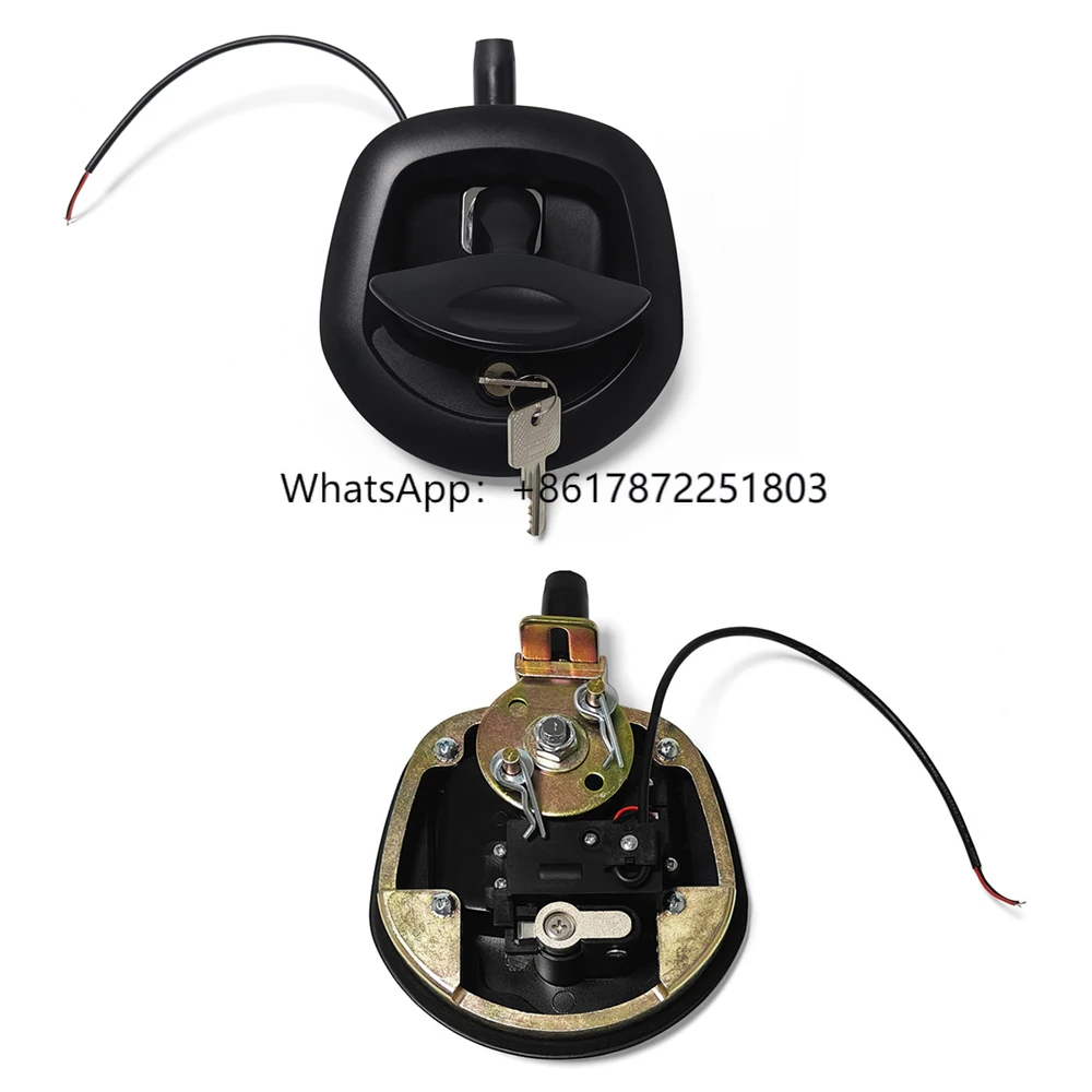

Special Vehicle Off-Road Modification Canopy Door Euro Key Cylinder Electric Whale Tail Lock Zinc Alloy Black Panel Locks