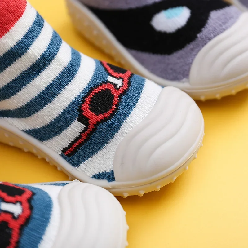 Children's Floor Socks | Baby Toddler Shoes | Rubber Sole Cartoon Tube Socks for Autumn and Winter