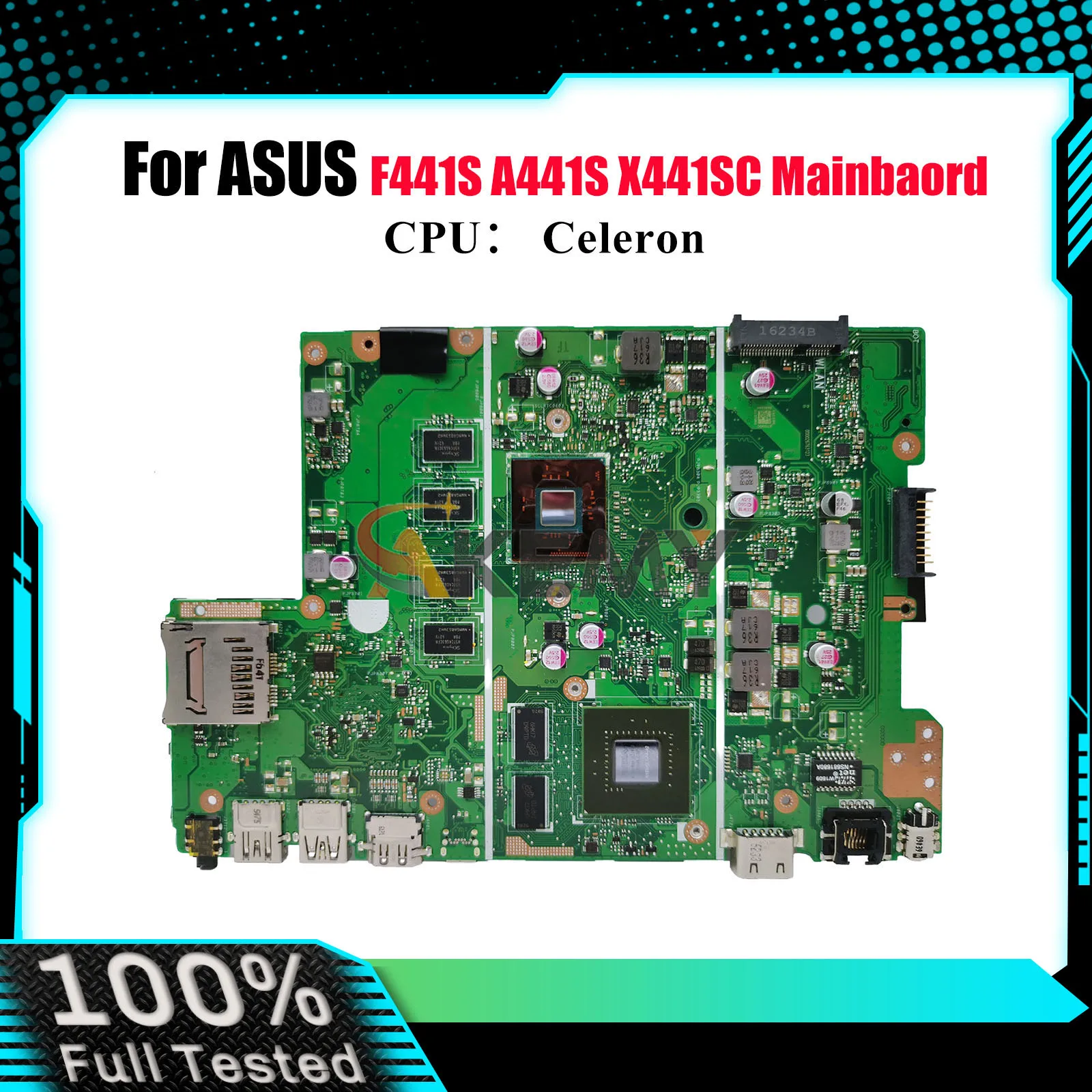 

X441SC Laptop Motherboard For ASUS VivoBook X441S X441SC F441S A441S Notebook Mainboard With Celeron CPU 100% tests OK fast ship