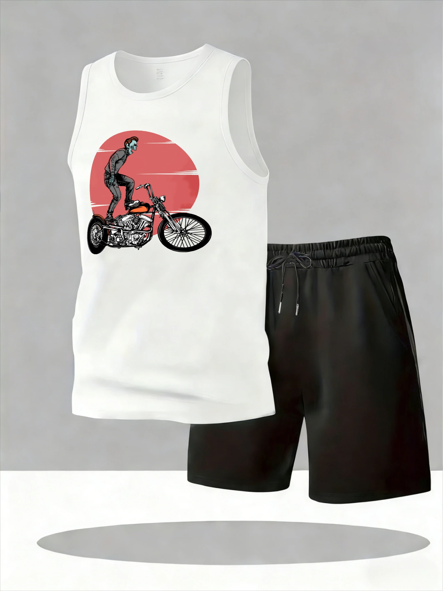 

Men's Tank Top Sets 2026 Summer Quick drying running Breathable beach 2 piece set oversize Old money man crewneck sports