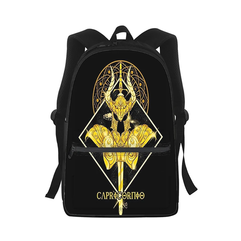 Mochila de anime japonés Saint Seiya para hombres y mujeres, bolso escolar con estampado 3D para estudiantes, mochila para ordenador portátil, bolso