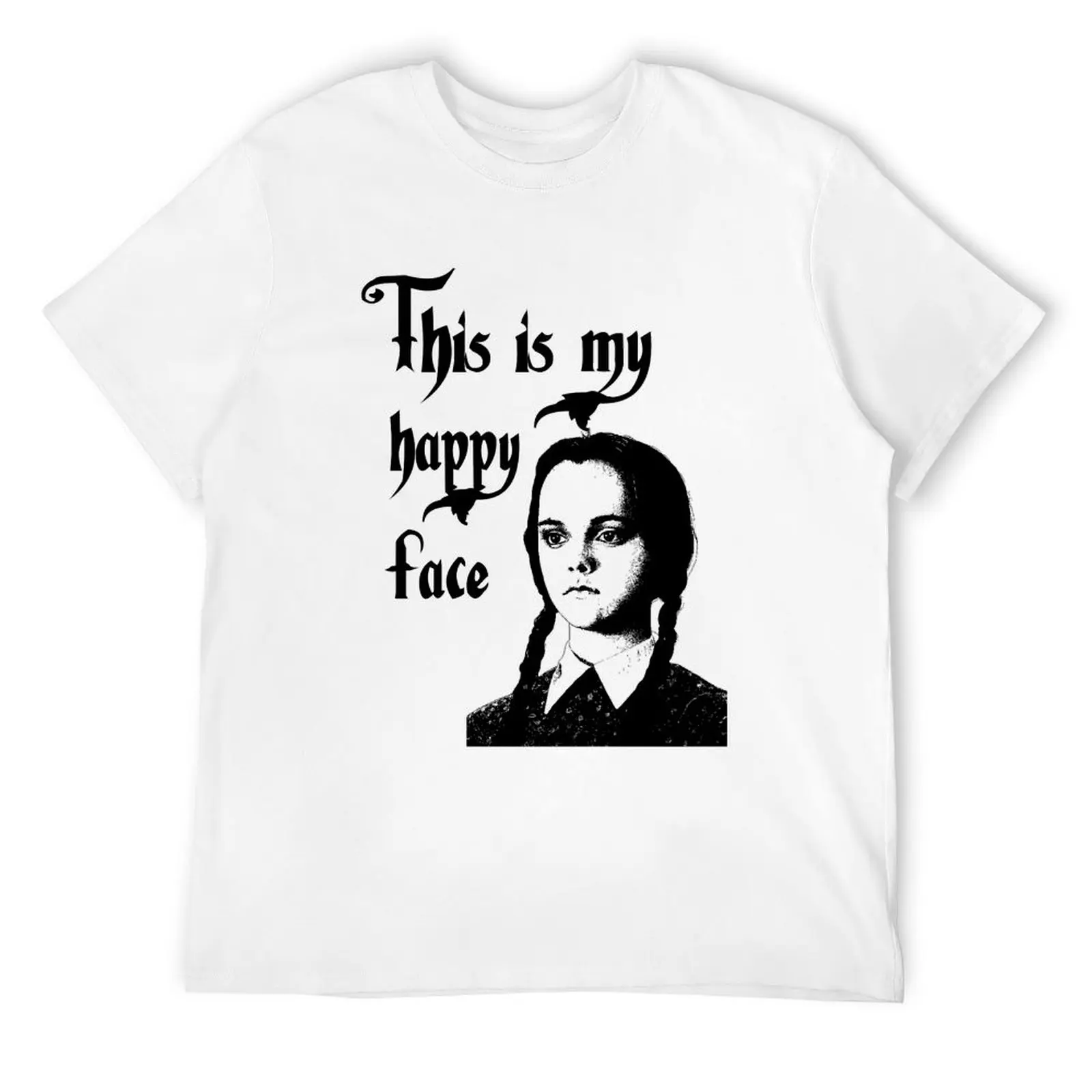 Wednesday Addams - This Is My Happy Face T-Shirt kawaii clothes anime men tshirt