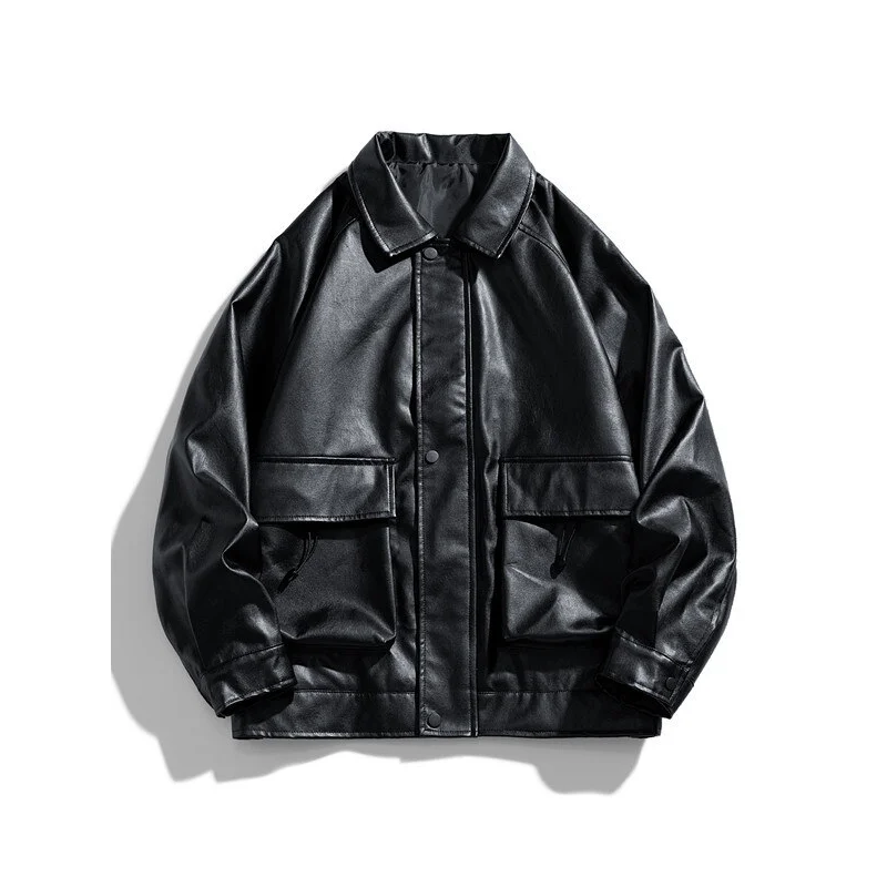 

Men's Solid Color Lapel Long Sleeve Cardigan Jacket Pocket Zipper Casual Stylish Jacket Top