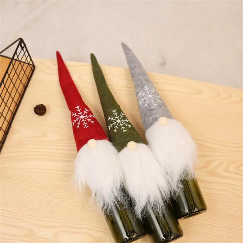 

Новый креативный винный набор Санта-Клауса, плюшевый набор бутылок вина, рождественский набор шампанского, декоративная сумка для вина