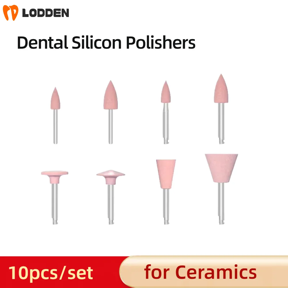 

10pcs/lot Dental Silicon Polishing Burs Medium Grit Pink Stones FG/RA Shank Teeth polishing & teeth whitening tools