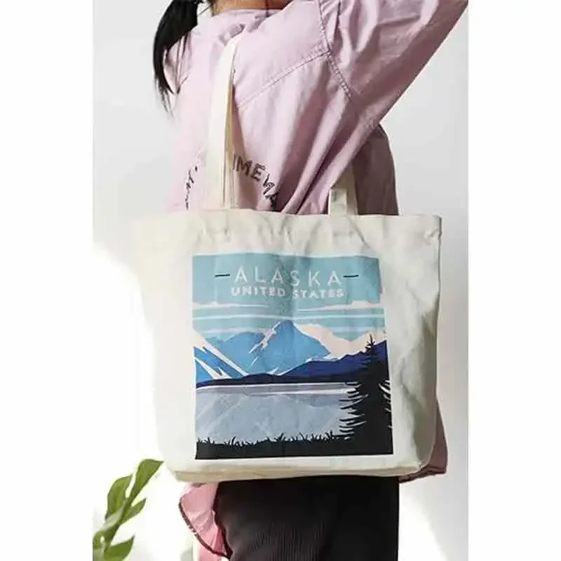 SE12 Aesthetic Canvas Tote Bag with an Inner Pocket, Reusable Grocery Bags For Women, Beach, Shopping