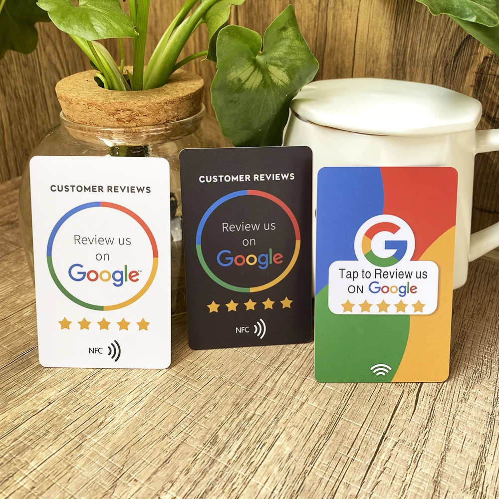 Reusable Review Tap Card Google Reviews Tap NFC Sticker - Review Us on Google Trustpilot Tripadvisor Yelp  Tap Card Tag
