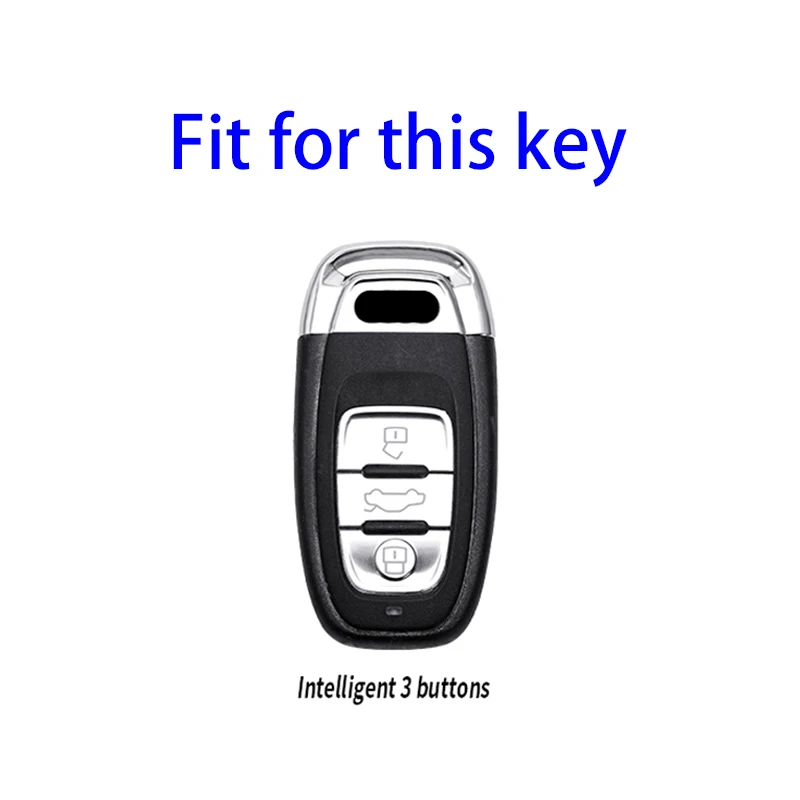 NEW Silver Edge TPU Car Remote Smart Key Cover Case Shell For Audi A1 A3 A4 A5 A6 A7 A8 Quattro Q3 Q5 Q7 2009-2015 Accessories