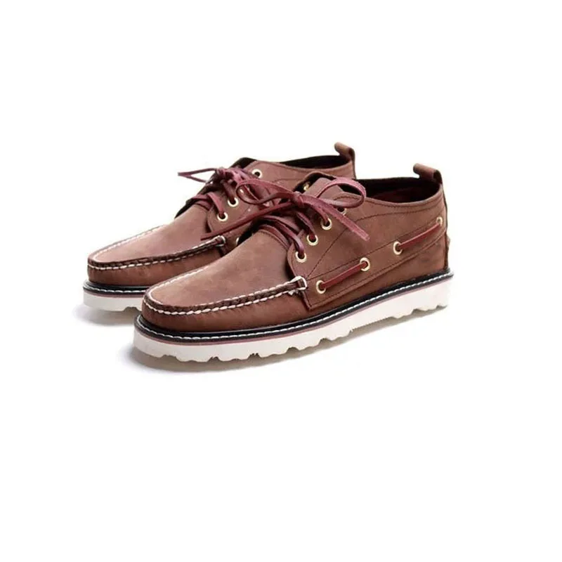 Men Boat Shoes Genuine Leather Driving Shoes New Classic Design Loafers Men Genuine Leather Casual shoes Ankle Boots46 Lace up