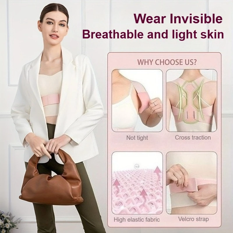 مستقيم الظهر مصحح الوضعية النساء الرجال العلوي الظهر هدفين الموقف حزام الإغاثة الجنف دعم الظهر تسخير الموقف #6