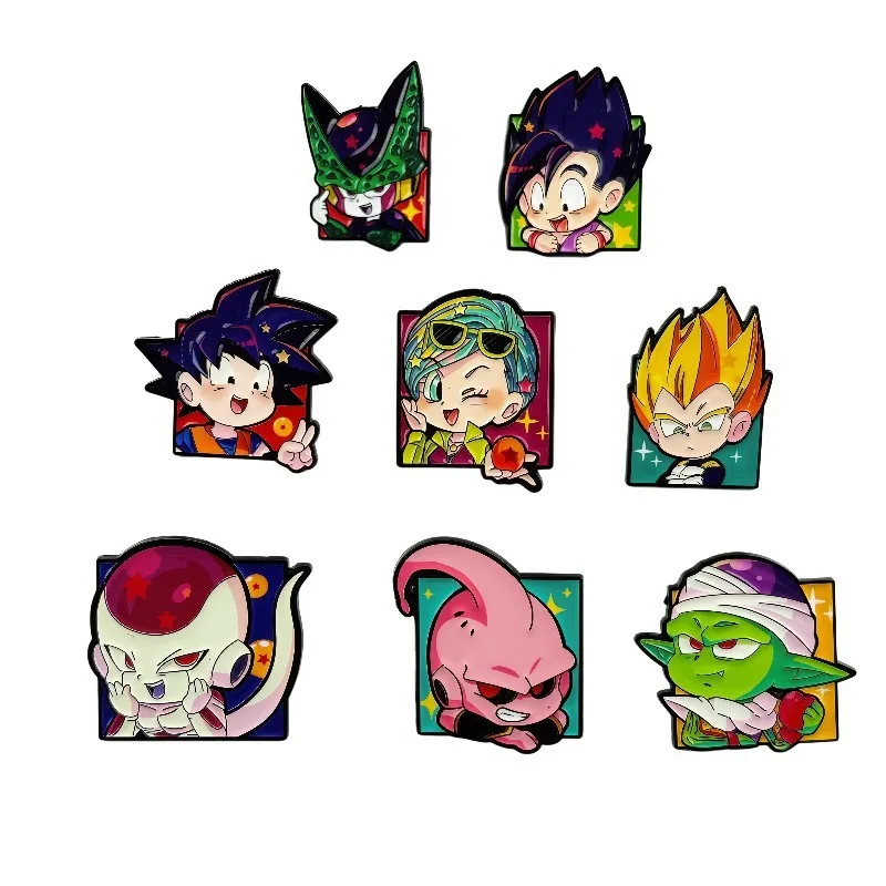 Dragon Ball Cartoon Series Metal Brooch Anime Character Alloy Badge Creative Personality Clothing Accessories Gifts